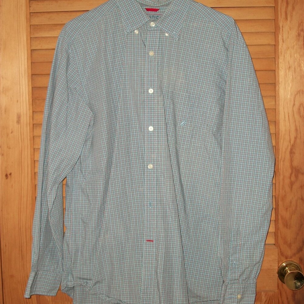 NAUTICA Vintage Men's Long Sleeve Shirt Size LARGE